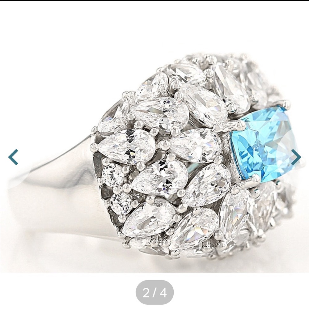 Sterling Silver Apatite/Diamond Stimulants Ring 12